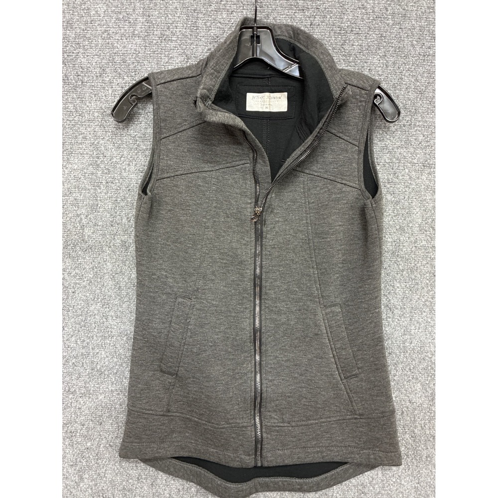 Betsey Johnson Performance Womens XS Heather Gray Full Zip Athletic Vest Pockets